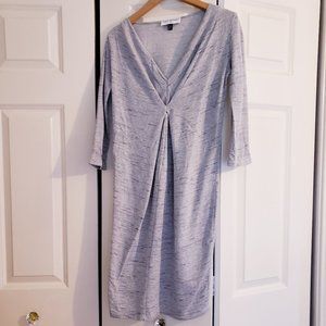 Envie de Fraise Grey Marl Pleated Melodia Maternity Dress